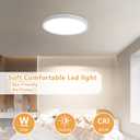 6PK 12 Inch LED Flush Mount Ceiling Light, 24W, 2520LM, 3000K/4000K/6000K CCT Selectable Super Slim LED Ceiling Light, Close to Ceiling Round Flat Panel Light for Hallway, Bedroom,Kitchen ect