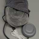 Inflatable Massage Travel Pillow for Airplane, Inflatable Travel Pillow with 6 Massage Modes and Compact Bag, U Shaped Neck Pillow for Airplane, Traveling, Train, Car, Sleeping, Office