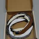 obeoby 8Pcs Fashion Leopard Headbands, Mother's Day Gift for Grandmother Knotted Headbands for Hold Hair