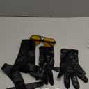 10 Pcs Halloween Singer Costume Accessories for Adult Women Men with Retro Sunglasses Black Gloves Tie Woundplast for Halloween Party Cosplay