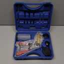 Orion Motor Tech Brake Bleeder Kit with Hand Vacuum Pump and Adapters, Brake Bleeding Kit for Brake Fluid Power Steering Fluid More, Vacuum Brake Bleeder Pump with Pressure Gauge (Blue)