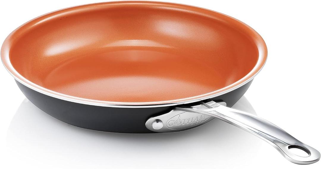 Gotham Steel Non Stick Frying Pan, 12.5 Ceramic Frying Pan Nonstick, Long Lasting Nonstick Cooking Pan, Egg Pan, Stay Cool Handle, Ultra-Durable, Stovetop Dishwasher & Oven Safe, 100% Toxin Free