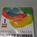 Framed Paint by Numbers Kit for Adults Beginners & Kids Ages 8-12, Butterfly Flowers Acrylic Easy Paint by Number with Frame, Paint by Number Kits on Canvas Framed (10 * 10 Inch, without Easel) (BOP1PF05)