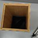 GOBAM Bamboo Toilet Bowl Cleaner with Holder for All Toilet Types, Hidden Stainless Steel Toilet Brush, Bathroom Cleaning Brushes, Toilet Accessories - Natural, with Pattern