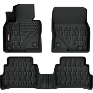 Floor Mats Compatible with Mazda CX-5 2017-2025, All Weather TPE Floor Liners, Custom Fit Car mats, 1st & 2nd Row, Black
