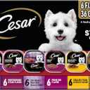 Cesar Wet Dog Food Steak Lovers Variety Pack, Adult, Wet Food for Dogs with Real Meat, 3.5 oz Easy Peel Trays, 36 CountbBBD 06/2027