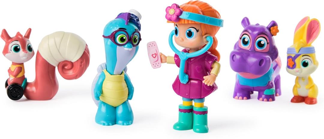 Vida the Vet, Check Up & Care Friendship Pack with 5 Action Figures, Stethoscope, Headlamp and Sticker Sheets, Kids Toys for Girls and Boys Ages 3+