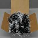 50 Feet Christmas Tinsel Garland Metallic Twist Garland Frost Tip Glitter Xmas Tree Decorations Shiny Wreath for Christmas Party Supplies Indoor and Outdoor Decor, 3.5 Inch Wide (Green)