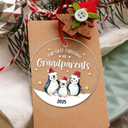 6 x Our First Christmas as Grandparents 2025 - Baby Pregnancy Announcement Ornament for New Grandparents - First Time Grandma Grandpa Gifts 2025 - Grandma Grandpa Acrylic Ornament Keepsake