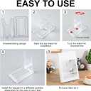12 Pack Acrylic Book Stand for Display Adjustable Clear Display Holder Easel Collector Stand for Home Office Back to School Comic Album CD Magazine Postcard Artworks (4.2 x 4.3 x 2.35 Inch)