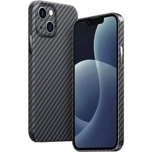 RIZZ Real Carbon Fibre Case for iPhone 15 Slim Thin Skin Friendly Feeling Aramid Fiber Case for Men Support Wireless Charging Drop Protection (for iPhone 15)