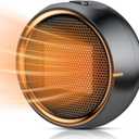 ASNUG Space Heater, Portable Electric 500W PTC Ceramic Heaters for Indoor Use, Efficient Fast Heating, Tip-Over & Overheat Protection, Quiet Small Mini Desk Heater for Bathroom Home Office Bedroom