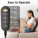 Shiatsu Back and Neck Massager for Pain Relief Deep Tissue, Up and Down Rolling Back Massager with Heat, 3D Kneading Massage for Office Home, Birthday Gifts for Women Men Mom Dad, Gray