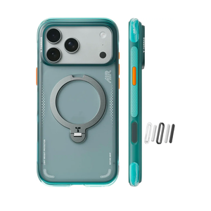 TORRAS Ostand Q3 Air for iPhone 17 Pro Max Case with 360 Magnetic Stand, Fit for MagSafe, Mil-Grade Drop Tested, Camera Control Button, Shockproof Phone Case for iPhone 17 Pro Max 6.9", Glacier Sprint