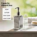 Black Soap Dispenser with Refillable Plastic Pump for Bathroom Sink or Kitchen Counter, Ideal for Hand Soap, Liquid Soap, Dish Soap, or Lotion Use