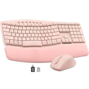 Pink Quiet Wireless Keyboard and 12346579