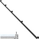 Wall Handrail 12FT,Black Industrial Staircase Railing,Pipe Handrails