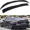 2Pcs Roof Top Spoiler & Rear Spoiler Compatible with 2018-2022 Honda Accord, V Style JDM Duckbill Fits for 4 Door Sedan, Trunk Exterior High Kick Tail Deck Lid Wing Lip (Glossy Black)