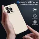 for iPhone 12 Pro Case,[Silky Touch Premium Liquid Silicone][Camera Protection] [Soft Anti-Scratch Microfiber Lining],Slim Soft Shockproof Phone Case,Beige 1-ip12p-02-CP