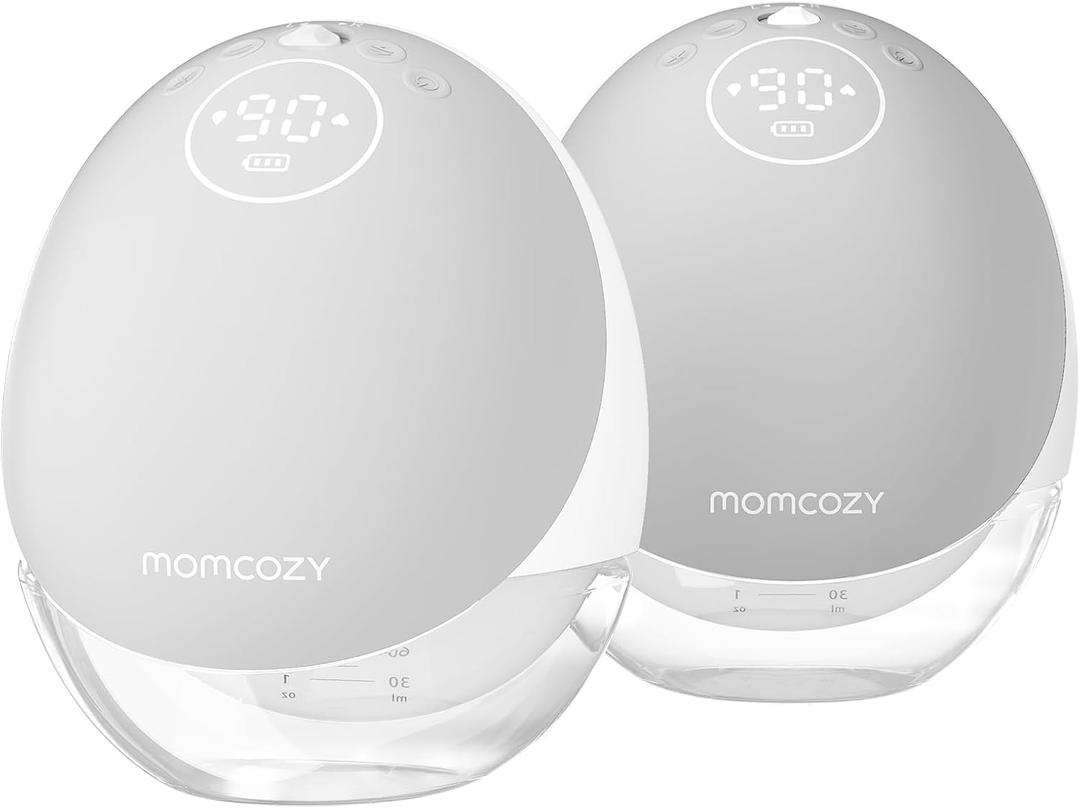 Momcozy Breast Pump Hospital-Grade, Hands Free Breast Pump App with Leak-Proof DoubleFit Flange, Personalized Multi-Modes & 15 Levels, 2 Count