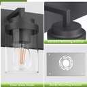 Espird Bathroom Vanity Light, 3 Light Matte Black Vanity Lights with Clear Glass Shade, 22in Modern Wall Sconces, Bathroom Lighting Fixtures Over Mirror for Living Room