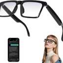 AI Smart Wireless Bluetooth Translation Glasses for Men/Women with Speakers/Bluetooth&140+ Languages Translation Sports/Travel/Drive/Busniess (C2+AI+Color Change Lenses+Black)