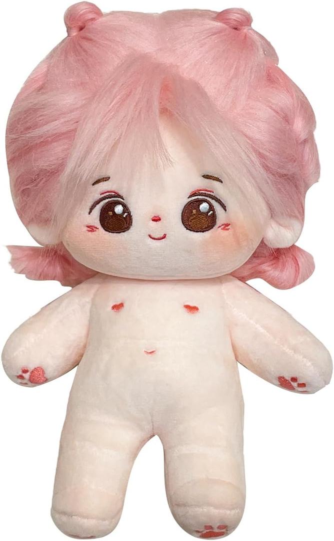 20cm Poseable Plush Doll - Cute Cotton Stuffed Toy with Jointed Skeleton - Anime Soft Dress-Up Doll - Adorable Kawaii Collectible(Only Dolls, No Clothes)-16