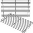Stanbroil Solid Stainless Steel Cooking Grates for Weber Summit 400 Series Summit E/S 450/440/460/470 Gas Grills With Smoker Box - Heavy Duty grill Grid for Weber 67550 - Set of 2