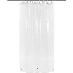 BAROSSA Design 48 inch Wide Stall Shower Curtain Liner with 3 Magnets - PEVA, Waterproof, PVC Free, Metal Grommets, Clear, 48x72