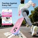 360 Spin Magnetic Stand for iPhone 16 Pro Case, Fit for MagSafe, All Around 4X Military-Grade Protection, Full Camera Protection, Anti-Slip Slim Phone Cover for iPhone 16 Pro 6.9", Chalk Pink