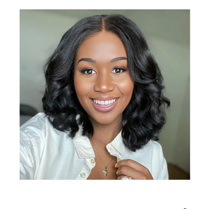 RECOOL Short Bob Wig Human Hair Glueless Short Body Wave Human Hair Wig For Black Women 5x6 HD Glueless Lace Front Wigs Pre Plucked with Baby Hair Bleached Knots Natural Black Wigs 12inchAmazon's Choice