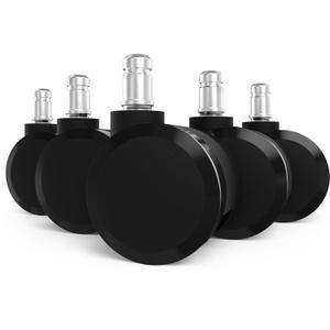 Office Chair Caster Wheels Replacement, 2.36"(60mm) Casters Replacement for Herman Miller Aeron Chair, Universal Size for Carpet and Hardwood Floors(Set of 5)