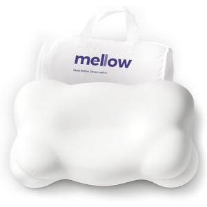 Mellow Cloud Alignment Pillow  Ergonomic Support for Neck & Spinal Alignment, Dual Height, Adjustable Fill, Machine Washable Cover