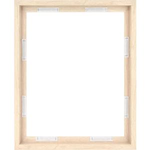 MCS Canvas Float Frames 18x24 Frame, Natural Woodgrain for Finished Canvases, Vertical & Horizontal Wall Hanging Large with Adhesive for Canvas Paintings (1-Pack)