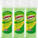 Libman 1487 Gator Mop Refill Pack Extra-Absorbent, Cellulose Coated Sponge Replacement Heads for The Standard 9 Inch Libman Gator Mop, 3-Pack of Mopheads