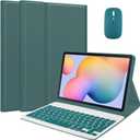 Keyboard Case for Xiaomi Redmi Pad SE 11-inch 2023 Tablet, Magnetic Detachable Wireless Bluetooth Keyboard, Ultra-Thin and Lightweight TPU Back Cover with Mouse,Green