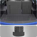 Cargo Mat Compatible with 2020-2025 Kia Telluride Trunk Mat Cargo Liner Trunk Liner TPE All Weather Back Seat Cover Protector 2024 Telluride Accessories (Trunk Mat with Backrest Mat)