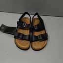 Torotto Toddler Kids Sandals Boys Girls Cork Footbed Sandals with Adjustable Buckle Casual Slides Open Toes Flat, Size 30