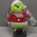 30Inch Large Christmas Standing Green Monster Figurine Extendable Christmas Plush Doll with Telescopic Legs Decorations Tabletop Fireplace Ornament Decor for Xmas Holiday Party Gift