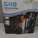 GHB Gymnastic Rings Wooden Gym Rings 1.25" Olympic Rings Adjustable Straps Pull Up Rings Sets for Workout Bodyweight Fitness Training