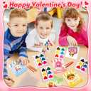 Valentines Day Cards for Kids School - 24 Packs Heart Watercolor Paint Sets with Dessert Food Cards, Valentines Day Gifts for Kids Classroom Prize Exchange, Valentine Art Party Favors for Boys Girls