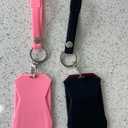 2Pcs Key Card Holder Compatible with Tesla Cybertruck 2023 2024 2025 Silicone Protector Cover Case Accessories Including Key Chain