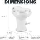 Dometic 302300071 300 Series Standard Height Toilet, White