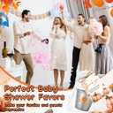 Vesici 25 Sets Baby Shower Favors 1.5 oz Stainless Steel Shot Glasses Cute Bottle Opener Keychains Thank You Tags Bags Thanksgiving/Fall/Gender Reveal Party Return Gift Guest (Orange)