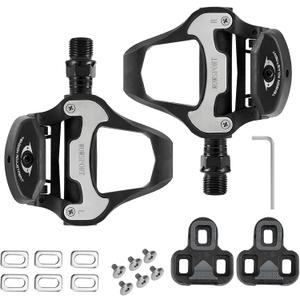 WOWSPORT Road Bike Pedals - Lightweight Clipless Pedals with Sealed Bearings & Nylon/Carbon Body | 9/16 Spindle, Compatible with 3-Bolt Cleats for Indoor & Road Cycling