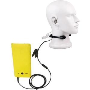 Lsgoodcare 3.5MM Plug Adjustable Throat Mic Anti-Noise Tactical Neckband Vocal Hands-Free in-Ear Military Air Tube Covert Earpiece Headset Compatible with PC Computer PS5 Cellphone Ect 3.5MM Device