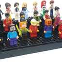 Display Case for Minifigure Action Figures Blocks, Display Box Storage for LEGO Minifigures, Fit for LEGO Lovers,Black