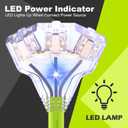 30 Amp to 110V 20 Amp RV Distribution Adapter, NEMA TT-30P to 5-15R/5-20R T-Blade Household Connectors,RV/Generator Adapter Cord with LED Indicator,10 Gauge 12 inch