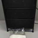 Sweetcrispy Nightstand with Charging Station, Bedside End Table with 3 Fabric Drawers & USB/Type-C Ports and Outlets, Night Stand for Bedroom Furniture, Adjustable Feet and Variable Light Strip, Black (11.8"D x 15.75"W x 27.87"H(3 Drawers))