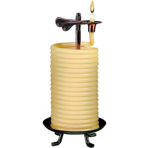 Candle by the Hour 80-Hour Vertical Candle, Eco-friendly Natural Beeswax with Cotton Wick